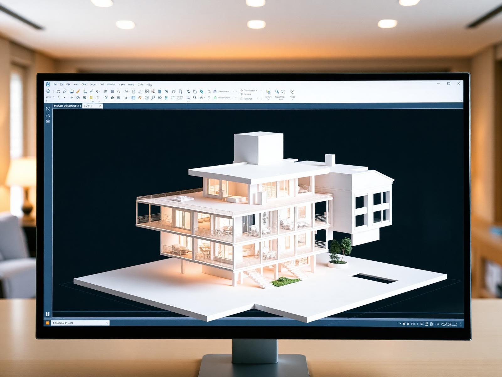 3D-Modell auf Bildschirm