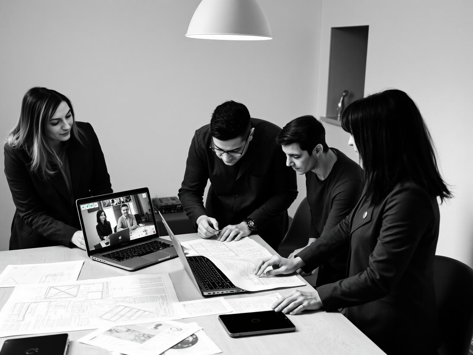 Team am Besprechungstisch